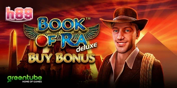Tampilan visual slot Book of Ra deluxe Buy Bonus dengan tema petualangan Mesir.